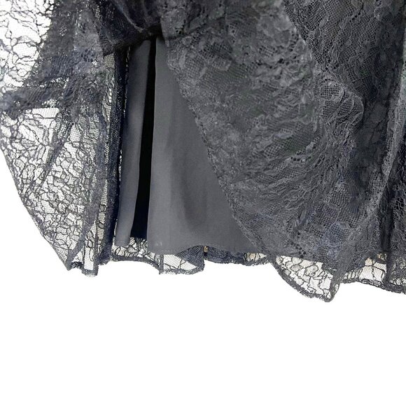 Lauren Ralph Lauren Lace Tank Dress Godet Hem Fairy Goth Black Women's Size 8 - Picture 5 of 13